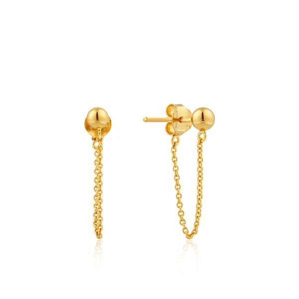 Anie Haie Modern Minimalism Chain Stud Earrings in 925 Sterling Silver with 14kt Gold Plating Taylors Jewellers Alliston, ON