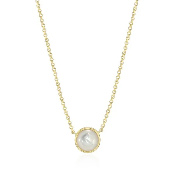 Elle Gold Plated Sterling Silver MOP Neckace Taylors Jewellers Alliston, ON