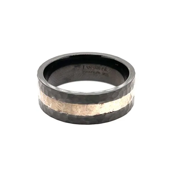 BLACK ZIRCONIUM STERLING SILVER HAMMERED SIZE 10 Taylors Jewellers Alliston, ON