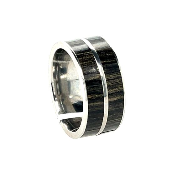 GENTS BAND TITANIUM CHARCOAL SILVERTONE SIZE 9.5 NOT RE SIZABLE Taylors Jewellers Alliston, ON