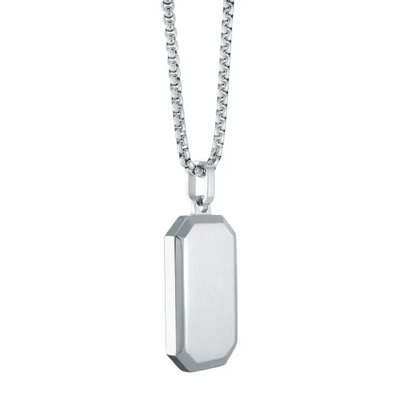 Stainless Steel Brushed Polished Octago Dog Tag Taylors Jewellers Alliston, ON
