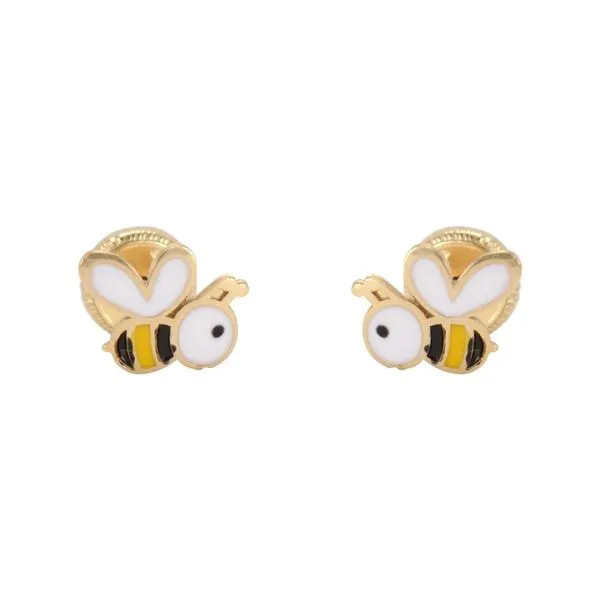 10KT YELLOW GOLD BEE BABY EARRINGS Taylors Jewellers Alliston, ON