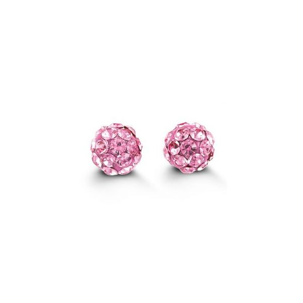 10KT YELLOW GOLD PINK CZ  FIRECRACKER STUD EARRINGS Taylors Jewellers Alliston, ON