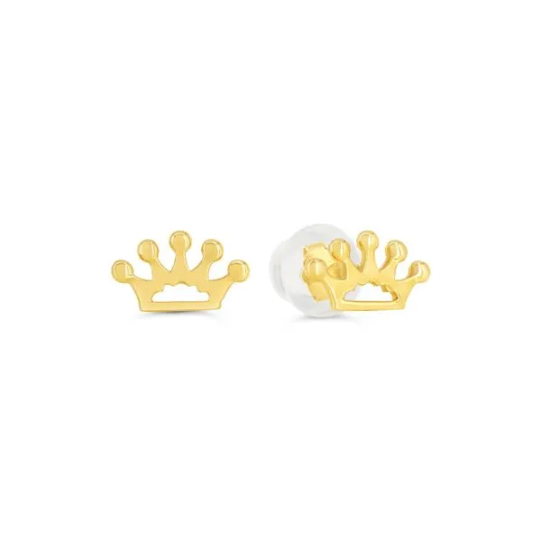 Yellow Gold Crown Studs Taylors Jewellers Alliston, ON