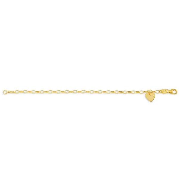 10K Yellow Gold Heart Charm Link Bracelet for Kids Taylors Jewellers Alliston, ON