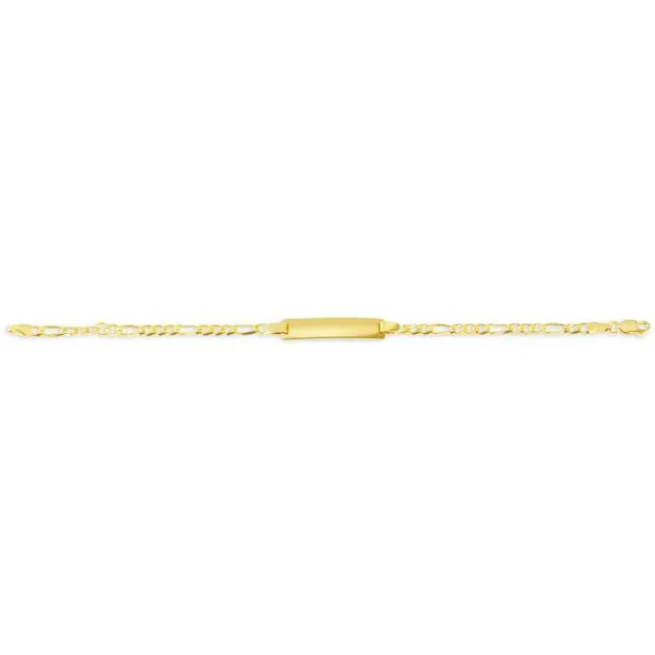 10KT YELLOW GOLD FIGARO CHAIN BABY ID BRACELET Image 2 Taylors Jewellers Alliston, ON