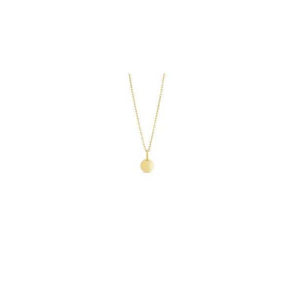10K Yellow Gold 8mm Disc On Cable Chain 14