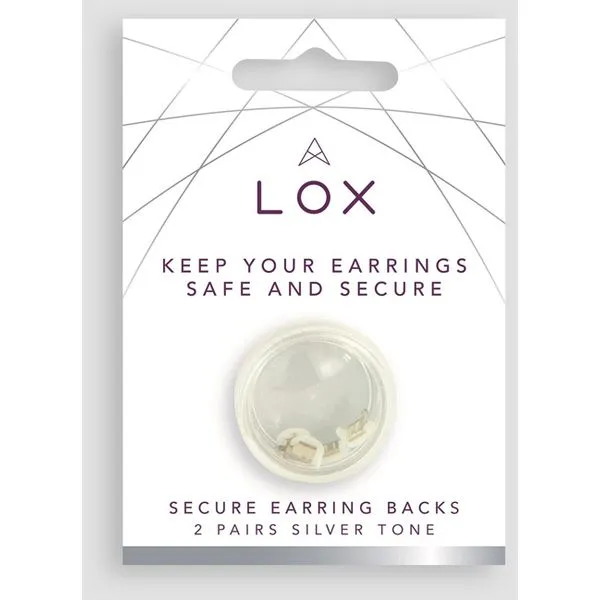 LOX-2SEF Silver-Tone Secure Earring Backs (2pairs) Taylors Jewellers Alliston, ON