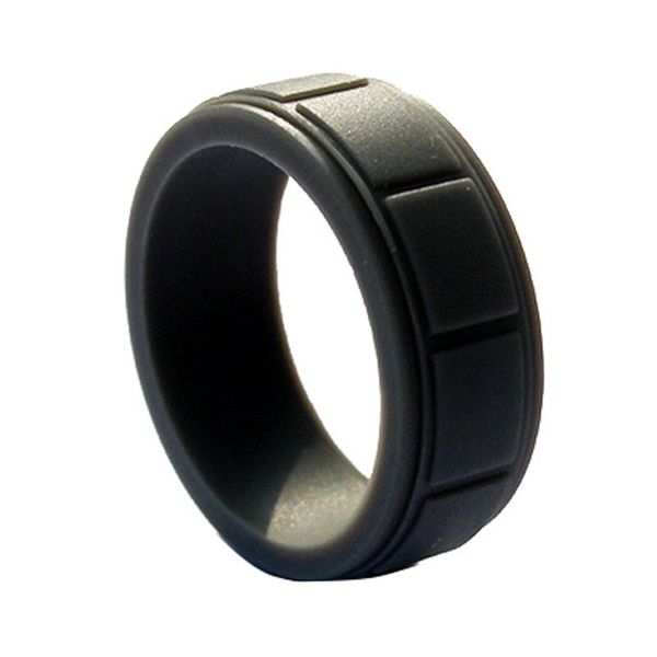 Dark Grey Grid Silicone Ring Size 10 Taylors Jewellers Alliston, ON