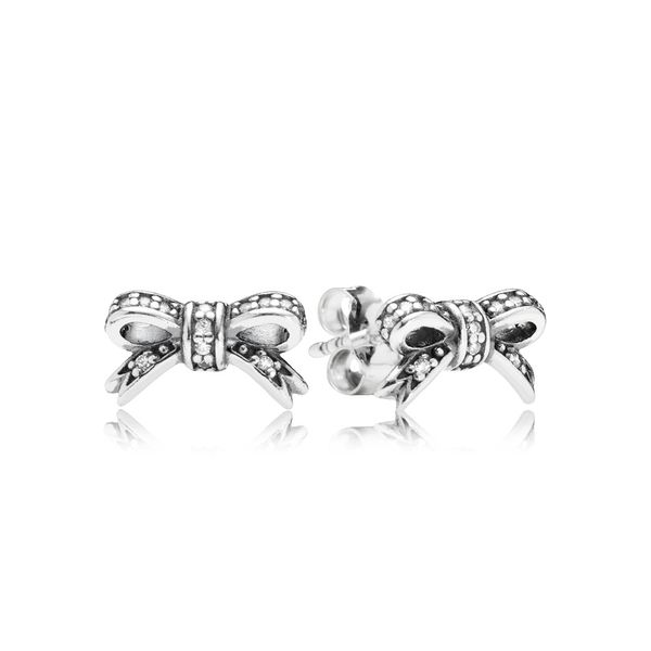 PANDORA 290555CZ SPARKLING BOW STUD EARRINGS Taylors Jewellers Alliston, ON