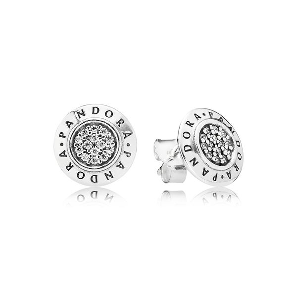 PANDORA 290559CZ LOGO EARRINGS Taylors Jewellers Alliston, ON