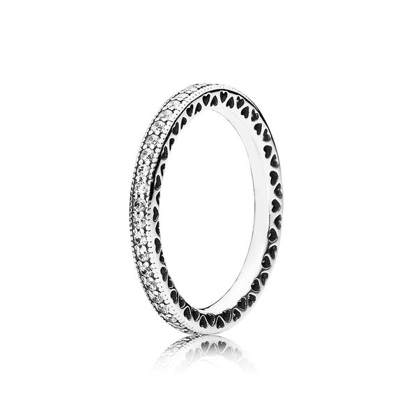 PANDORA 190963CZ-52 HEARTS OF STERLING SILVER CLEAR CZ RING SIZE 6 Taylors Jewellers Alliston, ON