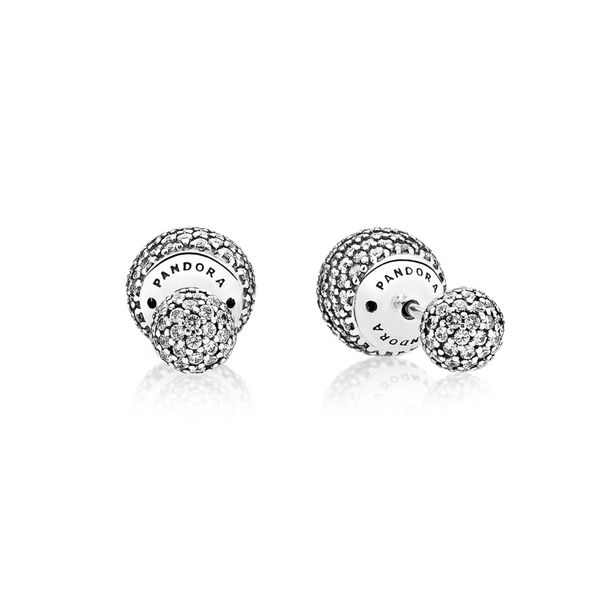 PANDORA 290737CZ CZ PAVÉ DROPS STERLING SILVER EARRINGS Taylors Jewellers Alliston, ON