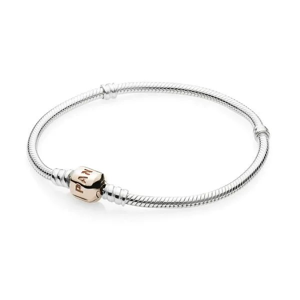 PANDORA 580702-18 STERLING SILVER WITH PANDORA ROSE CLASP SIZE 7.1 Taylors Jewellers Alliston, ON