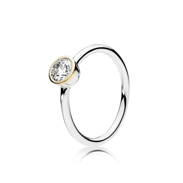 PANDORA 191043CZ-50 PETITE CIRCLE STERLING SILVER, CLEAR CZ SIZE 5 Taylors Jewellers Alliston, ON