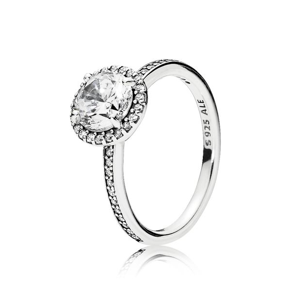 PANDORA 196250CZ-50 Round Sparkle Halo Ring Size 5 Taylors Jewellers Alliston, ON