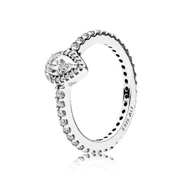 PANDORA 196254CZ-58 VINTAGE CUT STERLING SILVER WITH CZ RING SIZE 8.5 Taylors Jewellers Alliston, ON
