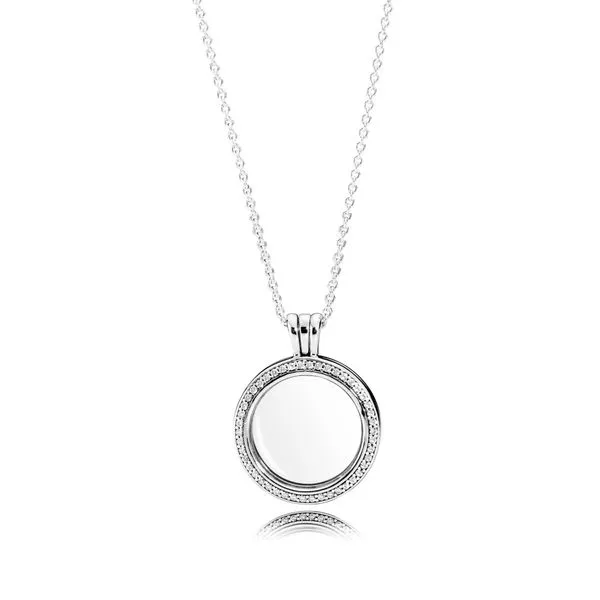 PANDORA 396484CZ-60 STERLING SILVER FLOATING LOCKET LENGTH 23.6