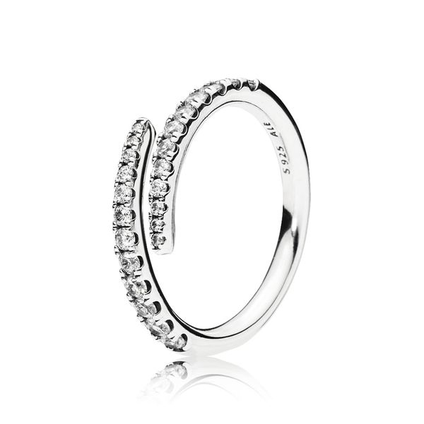 PANDORA 196353CZ-56 OPEN STERLING SILVER WITH CZ RING SIZE 7.5 Taylors Jewellers Alliston, ON