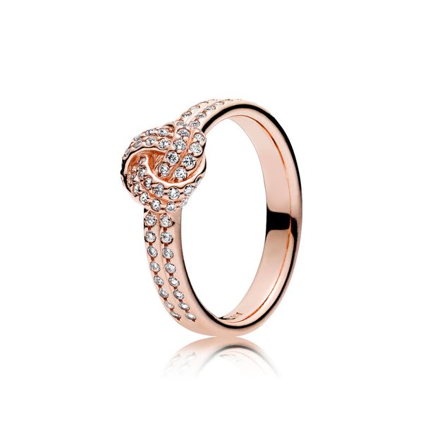 PANDORA Rose 180997CZ-54 Shimmering Knot Ring Size 7 Taylors Jewellers Alliston, ON
