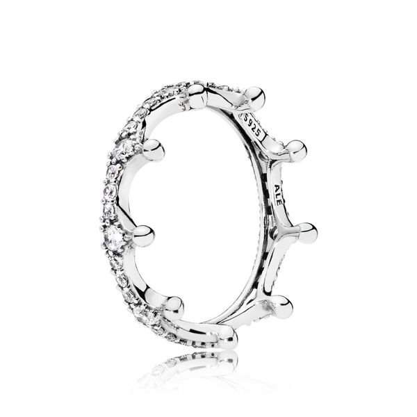PANDORA 197087CZ-54 Sparkling Crown Clear CZ Ring Size 7 Taylors Jewellers Alliston, ON