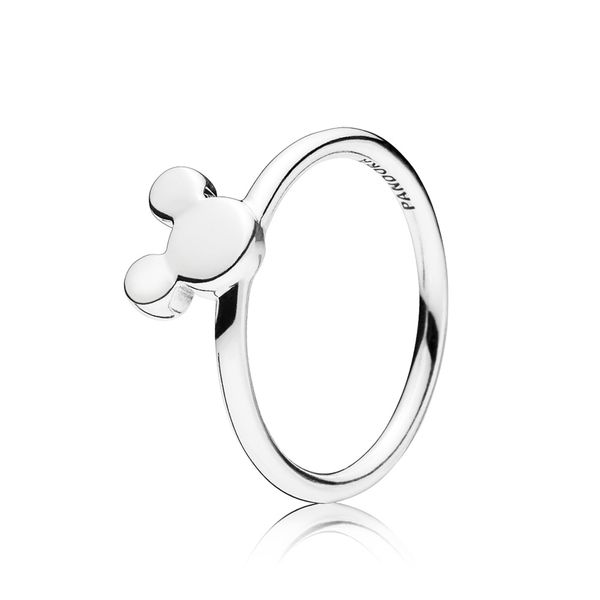 PANDORA 197508-56 DISNEY MICKEY SILHOUETTE STERLING SILVER RING SIZE 7.5 Taylors Jewellers Alliston, ON