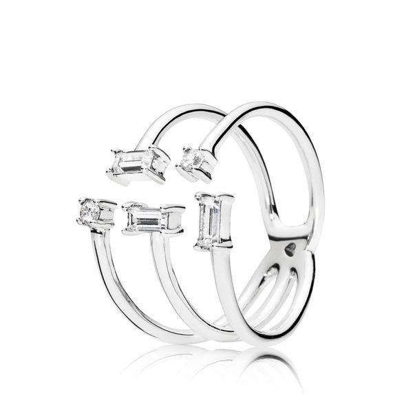 PANDORA 197527CZ-54 OPEN ICE CUBE STERLING SILVER WITH CZ RING SIZE 7 Taylors Jewellers Alliston, ON