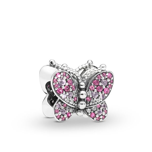 PANDORA 797882NCCMX Dazzling Pink Butterfly Charm Taylors Jewellers Alliston, ON