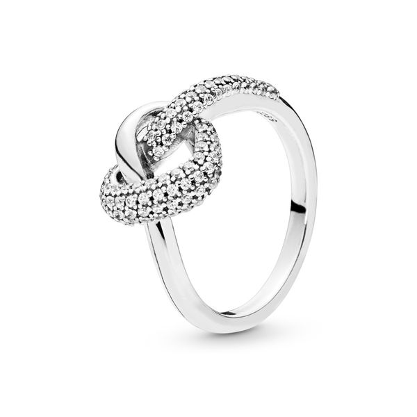 PANDORA 198086CZ-50 Knotted Heart Clear CZ Ring Size 5 Taylors Jewellers Alliston, ON