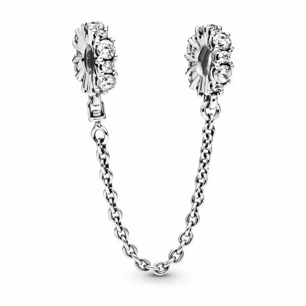 PANDORA 798488C01-05 CLEAR SPARKLE SAFETY CHAIN CHARM Taylors Jewellers Alliston, ON