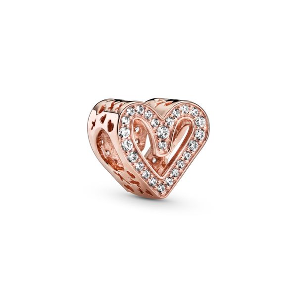 PANDORA ROSE 788692C01 Sparkling Freehand Heart Charm Taylors Jewellers Alliston, ON