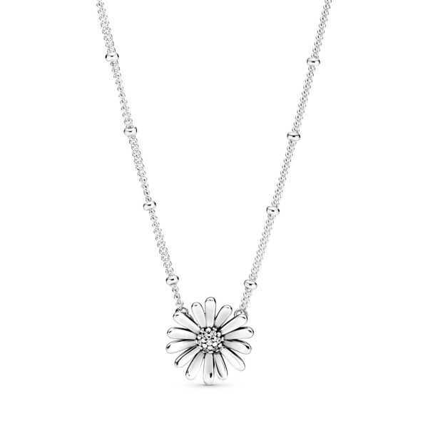 PANDORA 398964C01-45 Pavé Daisy Flower Necklace Size 17.7