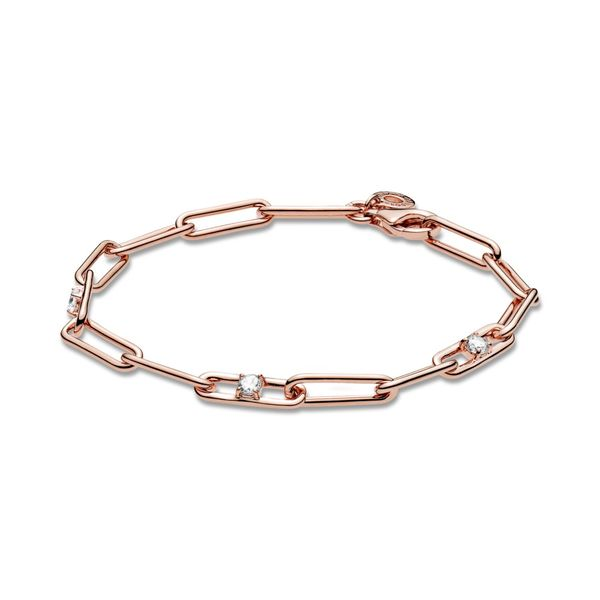 Link Chain & Stones Pandora Rose Bracelet Size 7.9 Taylors Jewellers Alliston, ON
