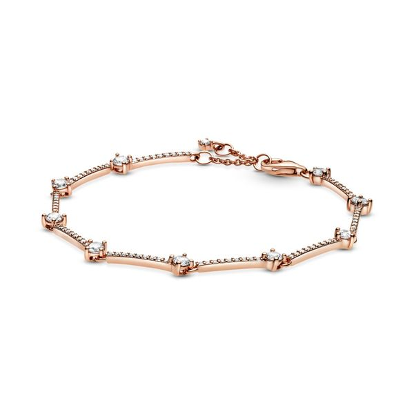 PANDORA ROSE 589217C01-16 Sparkling Pave Bars Bracelet Size 6.3 Taylors Jewellers Alliston, ON