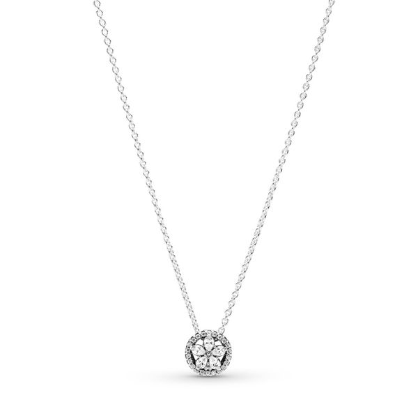 PANDORA 399230C01-45 Sparkling Snowflake Collier Necklace Size 17.7