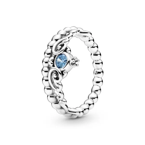 PANDORA 199191C01-54 DISNEY CINDERELLA BLUE TIARA RING SIZE 7 Taylors Jewellers Alliston, ON