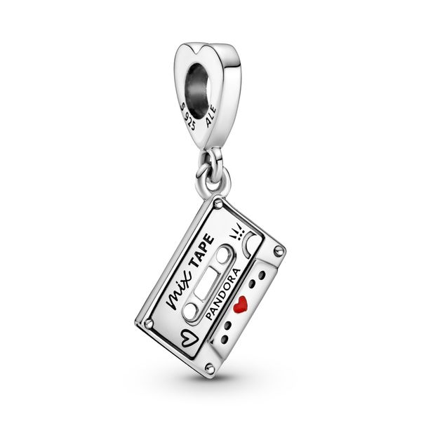 PANDORA 799295C01 CASSETTE STERLING SILVER DANGLE WITH RED ENAMEL CHARM Taylors Jewellers Alliston, ON