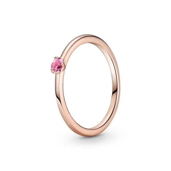 PANDORA ROSE 189259C03-52 ring with phlox pink crystal Size 6 Taylors Jewellers Alliston, ON