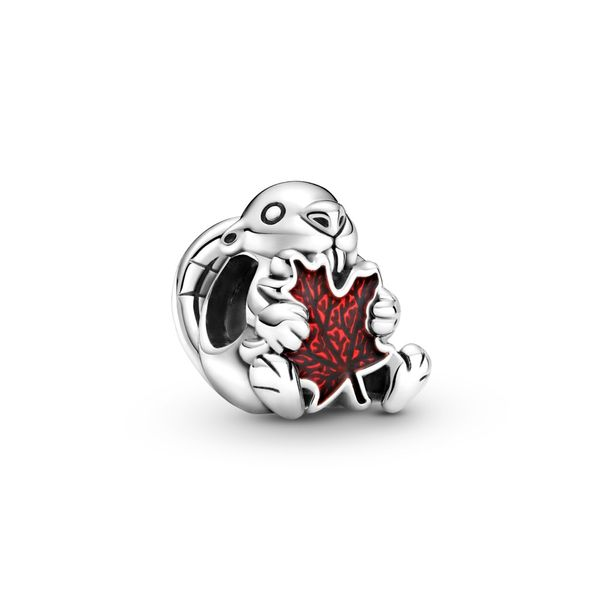 PANDORA 799394C01 CANADIAN BEAVER & MAPLE LEAF CHARM Taylors Jewellers Alliston, ON