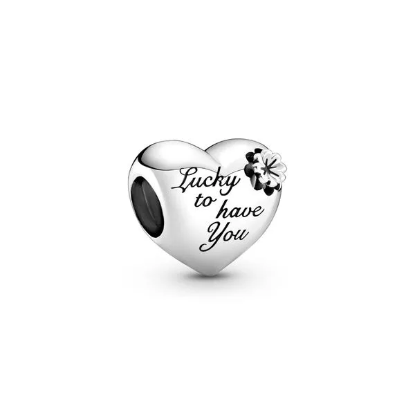 PANDORA 799364C00 MOM, CLOVER AND HEART STERLING SILVER CHARM Taylors Jewellers Alliston, ON