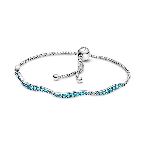 PANDORA 599436C01-2 Blue Wavy Slider Bracelet Taylors Jewellers Alliston, ON