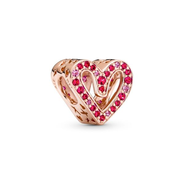 HEART ROSE CHARM WITH SYNTHETIC RUBY 788692C02 Taylors Jewellers Alliston, ON