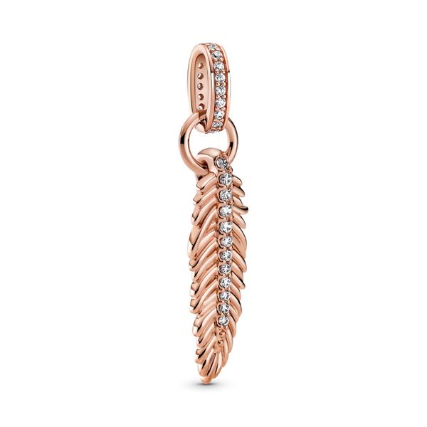 PANDORA 789550C01 Feather Rose Dangle With Clear Cz Taylors Jewellers Alliston, ON