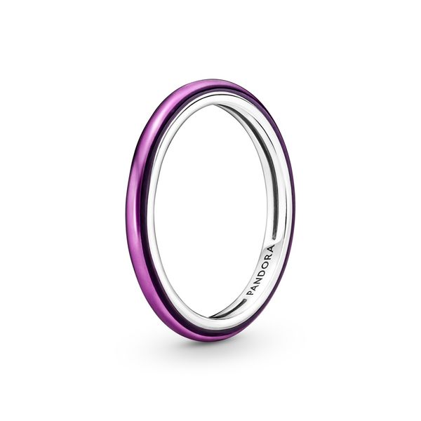 PANDORA 199655C01-54 STERLING SILVER RING WITH TRANSPARENT PURPLE SIZE 54 Taylors Jewellers Alliston, ON