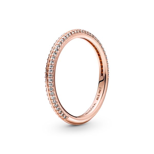 PANDORA 189679C01-54 14K ROSE GOLD-PLATED RING WITH CLEAR CUBIC ZIRCONIA SIZE 54 Taylors Jewellers Alliston, ON