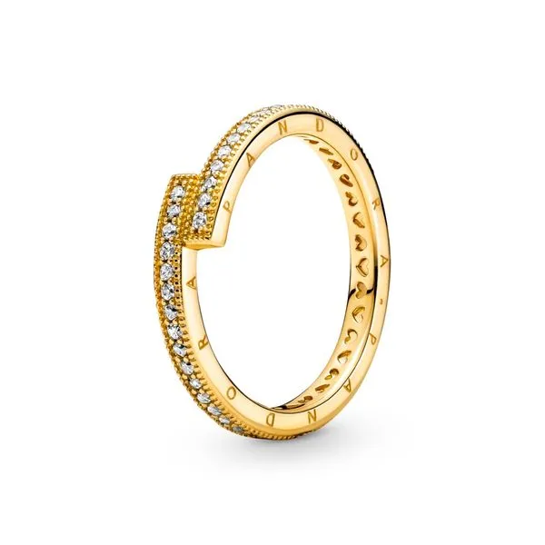 PANDORA 169491C01-56 PANDORA LOGO 14K GOLD-PLATED RING SIZE 56 Taylors Jewellers Alliston, ON
