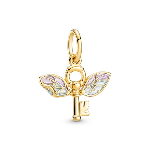 PANDORA 360034C01 HARRY POTTER WINGED KEY 14K GOLD-PLATED PENDANT Taylors Jewellers Alliston, ON