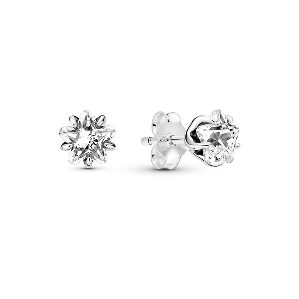 PANDORA 290023C01 STAR STERLING SILVER STUD EARRINGS WITH CLEAR CZ Taylors Jewellers Alliston, ON