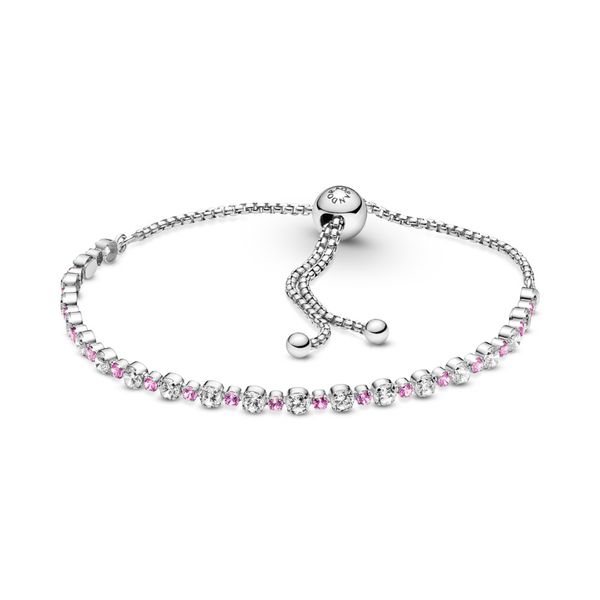 PANDORA 599377C02-2 Sterling Silver Slider Bracelet With Cl | Taylors ...