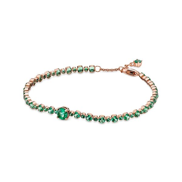 PANDORA 580044C01-16 14K Rose Gold-Plated Tennis Bracelet Taylors Jewellers Alliston, ON